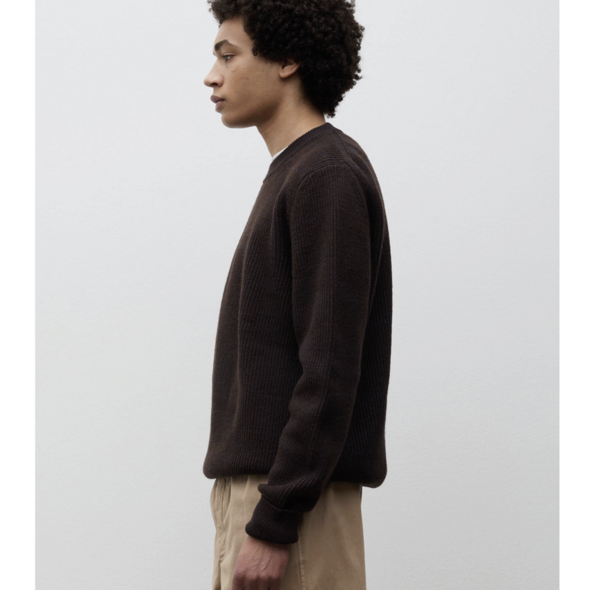 Norse Projects  Henning Cotton Wool Rib Sweater Darkest Purple