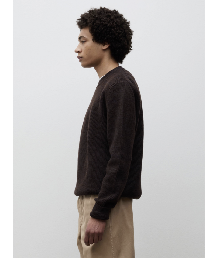 Norse Projects  Henning Cotton Wool Rib Sweater Darkest Purple