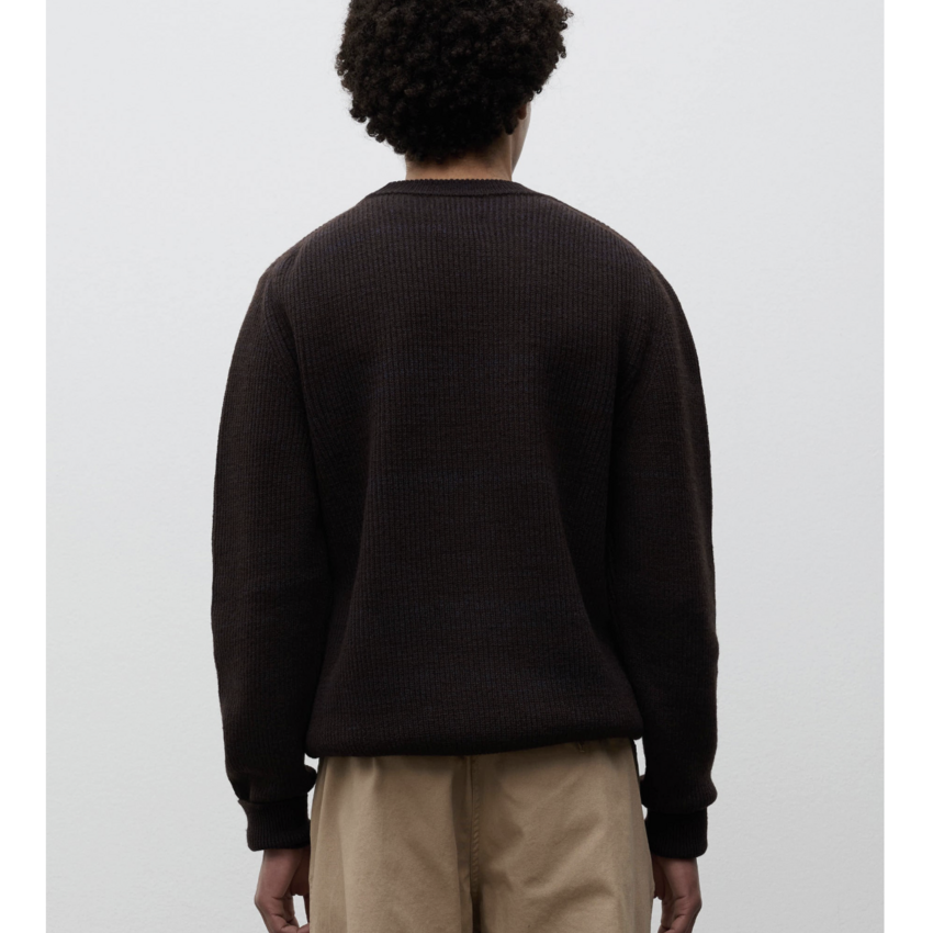 Norse Projects  Henning Cotton Wool Rib Sweater Darkest Purple