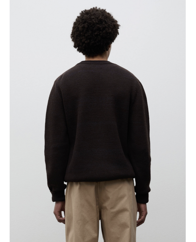 Norse Projects  Henning Cotton Wool Rib Sweater Darkest Purple