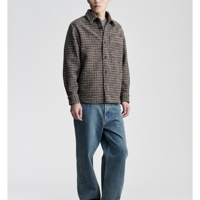 A.P.C. Paris Thick Wool Overshirt Burgundy