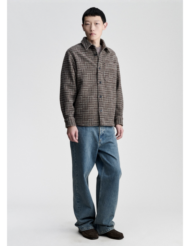 A.P.C. Paris Thick Wool Overshirt Burgundy