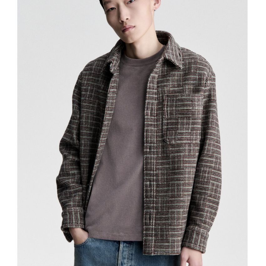 A.P.C. Paris Thick Wool Overshirt Burgundy