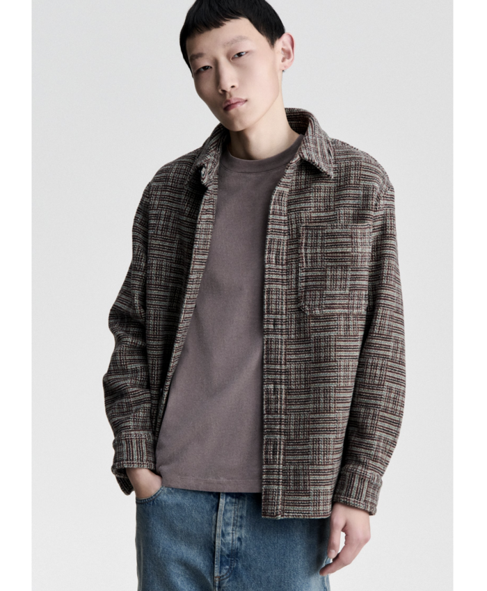 A.P.C. Paris Thick Wool Overshirt Burgundy