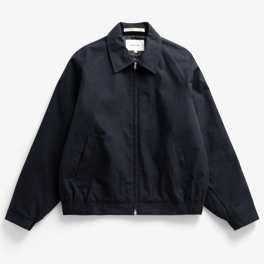 Norse Projects  Stensholt Buff Cotton Blouson Dark Navy