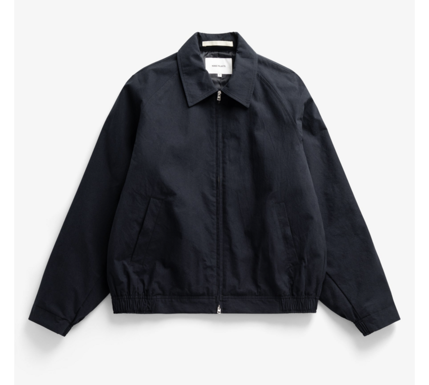 Norse Projects  Stensholt Buff Cotton Blouson Dark Navy