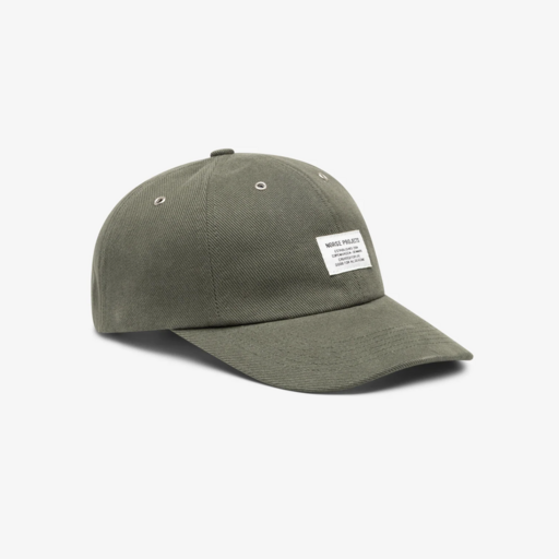 Norse Projects  Bull Twill Denim 6-Panel Cap Dusty Olive