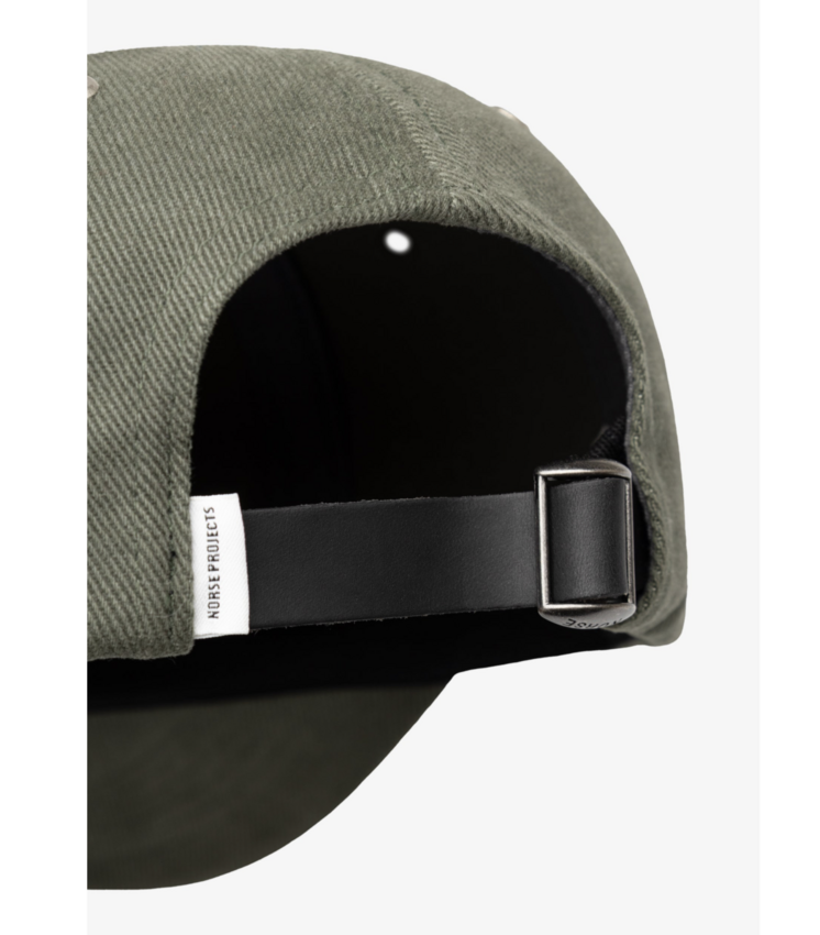 Norse Projects  Bull Twill Denim 6-Panel Cap Dusty Olive