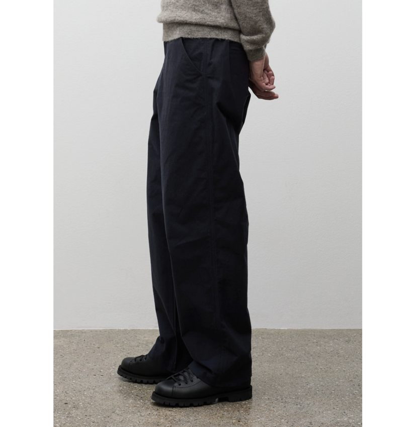Norse Projects  Kvitfjell Relaxed Cotton Buff Cloth Pant Dark Navy