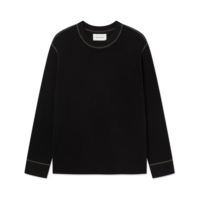Wood Wood Rama Crew Neck Meteorite/Black