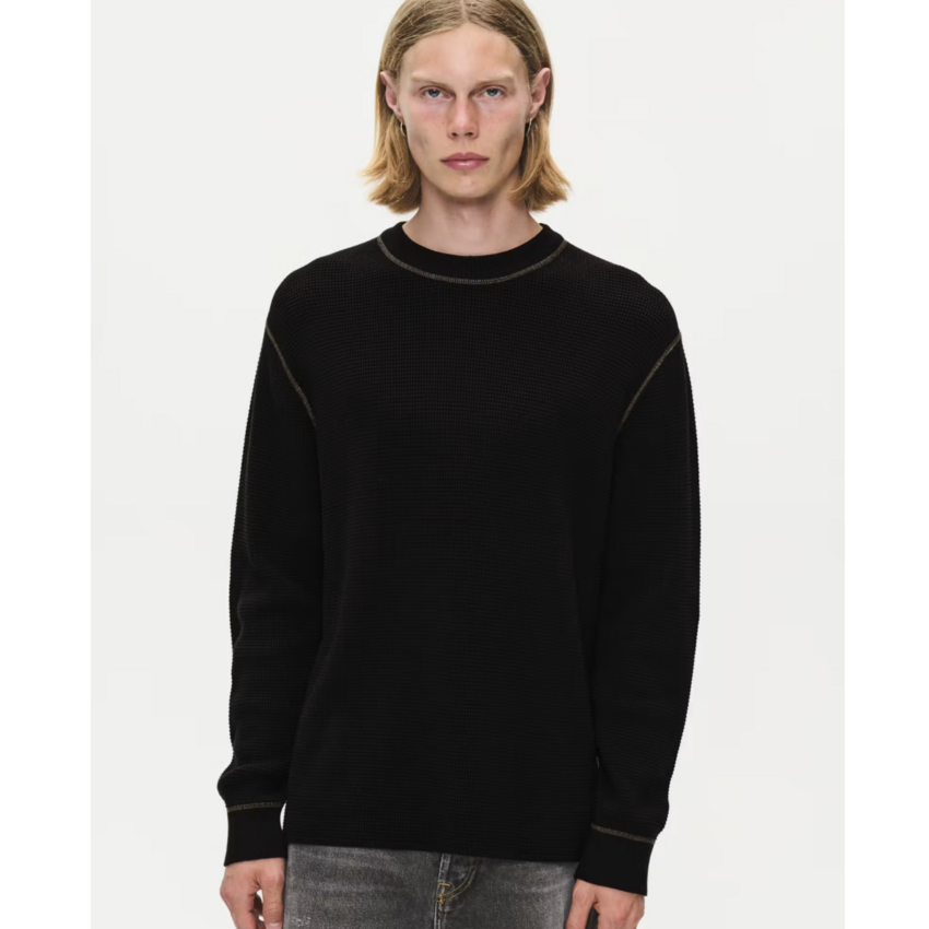 Wood Wood Rama Crew Neck Meteorite/Black