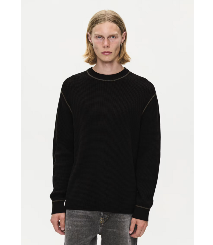 Wood Wood Rama Crew Neck Meteorite/Black