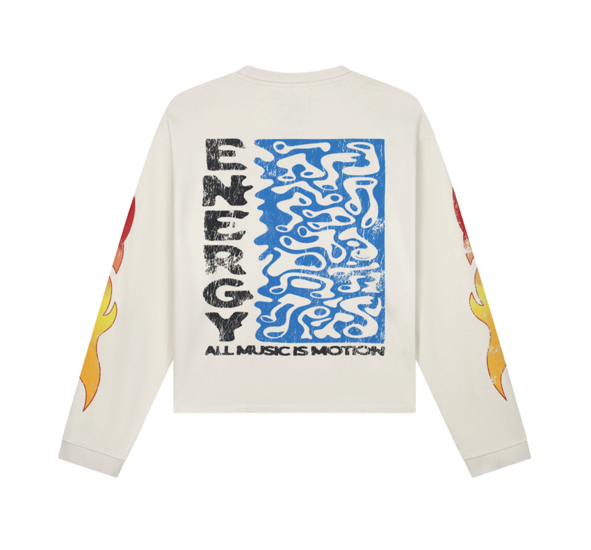 LOVELEE DAE LS Frankie Tee Energy Vintage White