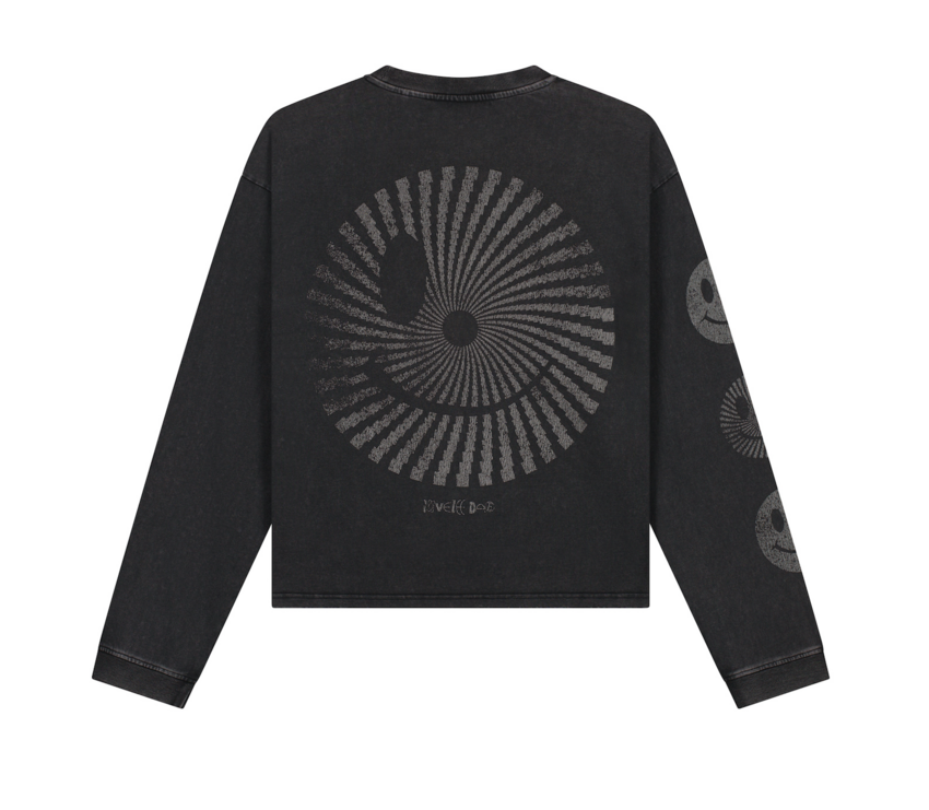 LOVELEE DAE LS Frankie Tee Clash Washed Black