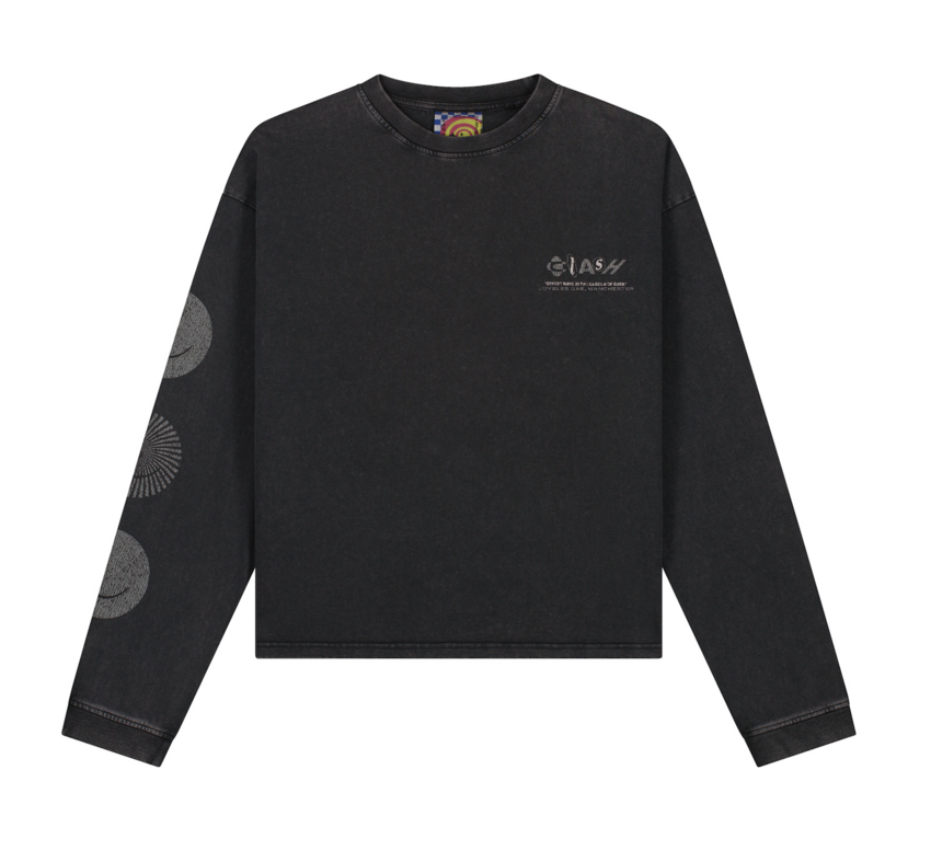 LOVELEE DAE LS Frankie Tee Clash Washed Black