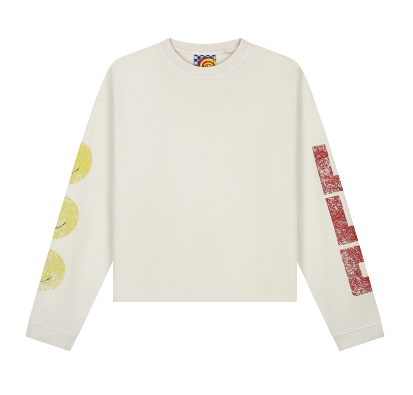LOVELEE DAE LS Frankie Tee LLD Smile Vintage White