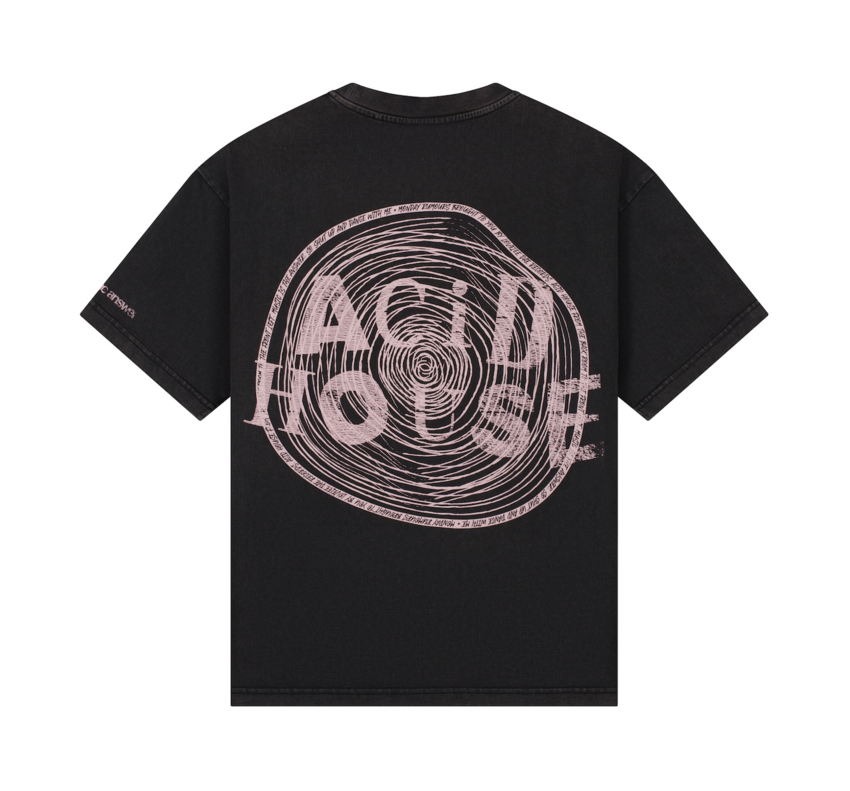LOVELEE DAE SS Chuck Tee Acid House Washed Black