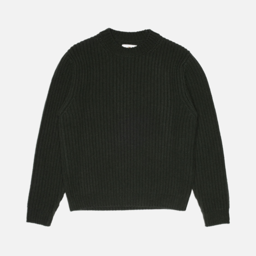 Nudie Jeans Gurra Sweater Chunky Knit Racing Green