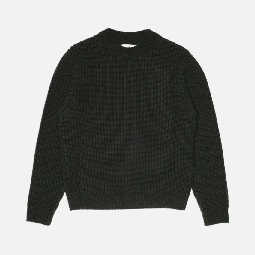 Nudie Jeans Gurra Sweater Chunky Knit Racing Green