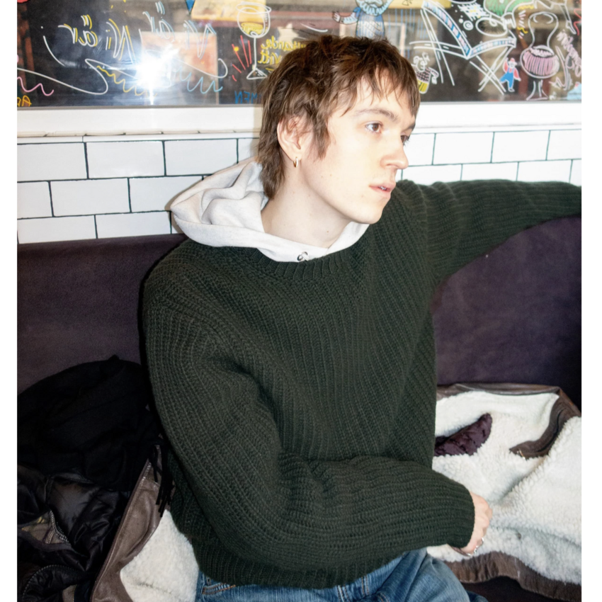 Nudie Jeans Gurra Sweater Chunky Knit Racing Green