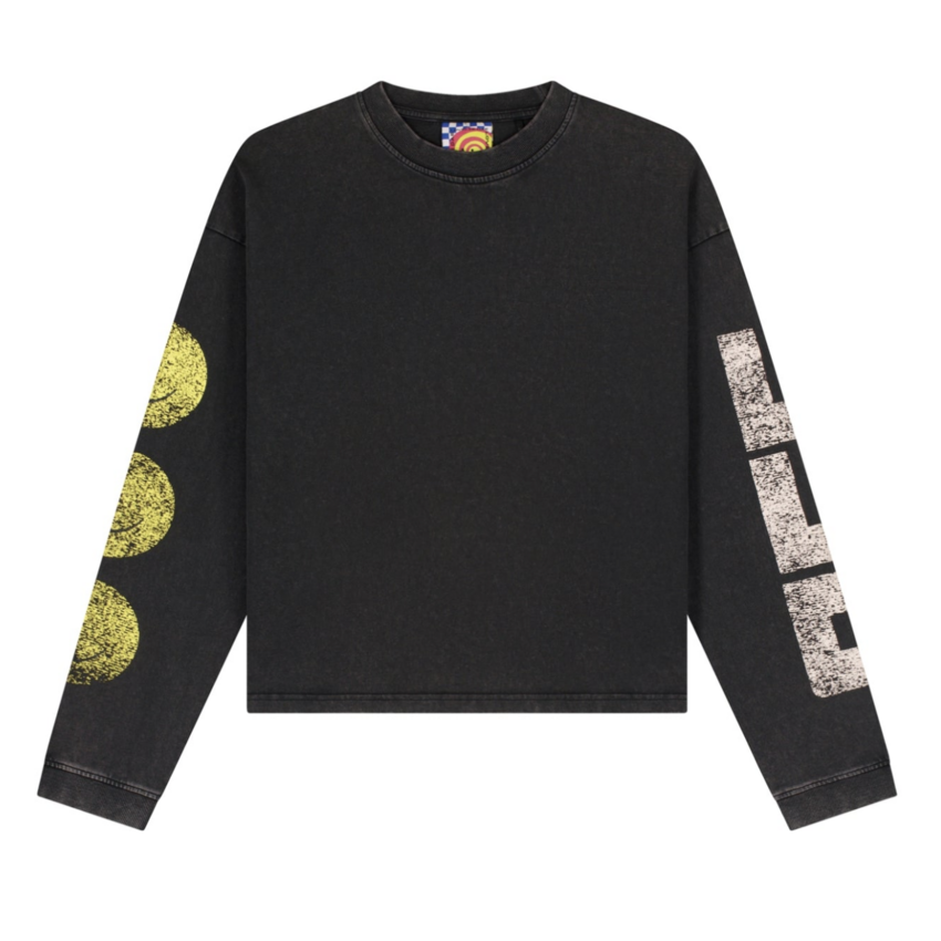 LOVELEE DAE LS Frankie Tee LLD Smile Washed Black