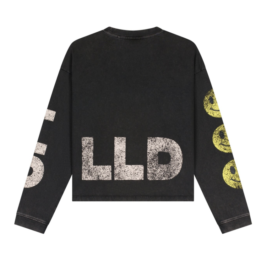 LOVELEE DAE LS Frankie Tee LLD Smile Washed Black