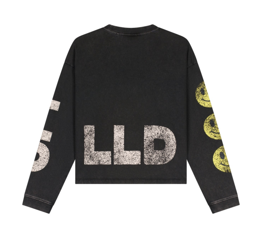 LOVELEE DAE LS Frankie Tee LLD Smile Washed Black