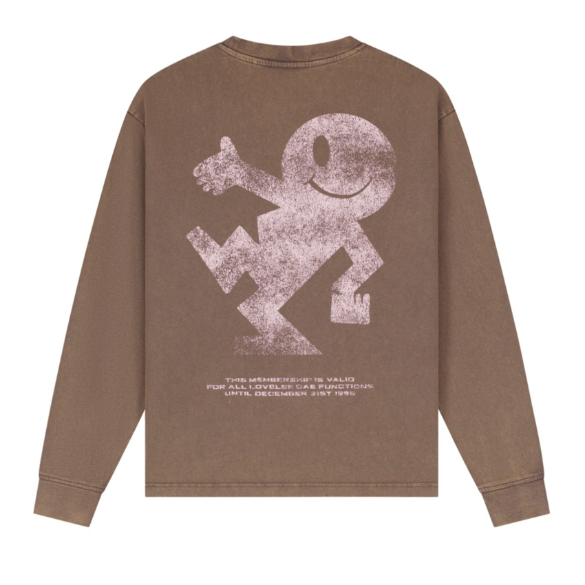 LOVELEE DAE LS Chuck Tee Jack Logo Trippy Taupe