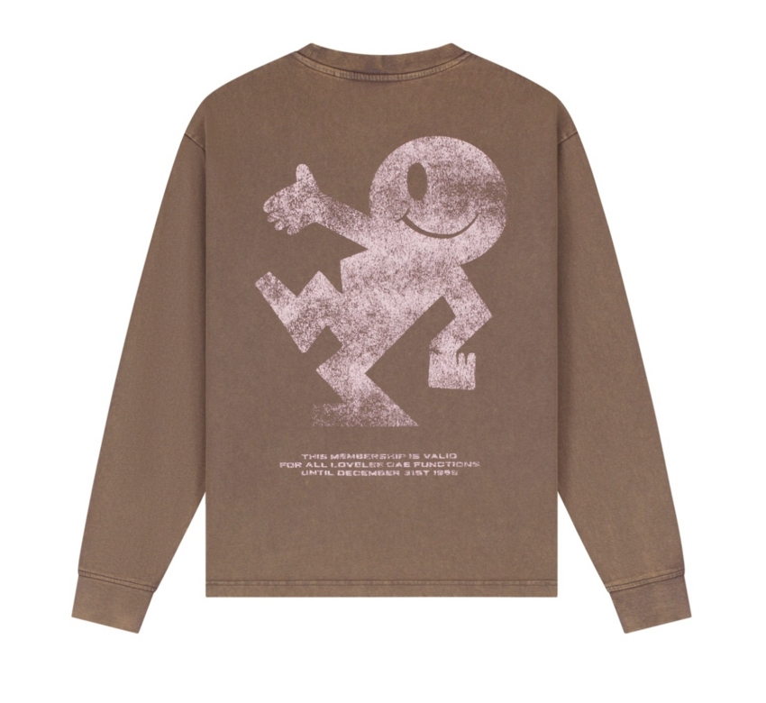 LOVELEE DAE LS Chuck Tee Jack Logo Trippy Taupe