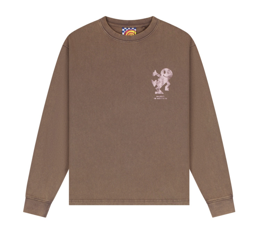 LOVELEE DAE LS Chuck Tee Jack Logo Trippy Taupe
