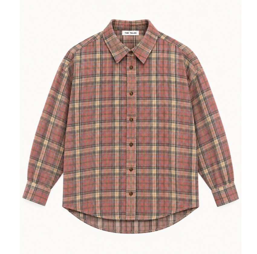 The Tales Reversible Flannel Shirt Pink
