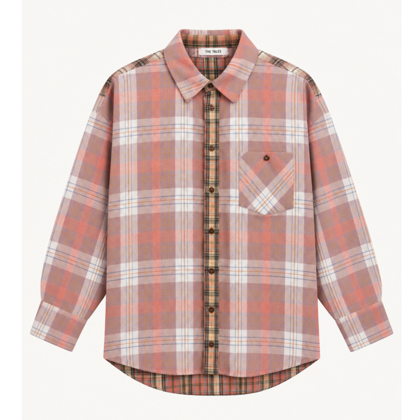 The Tales Reversible Flannel Shirt Pink