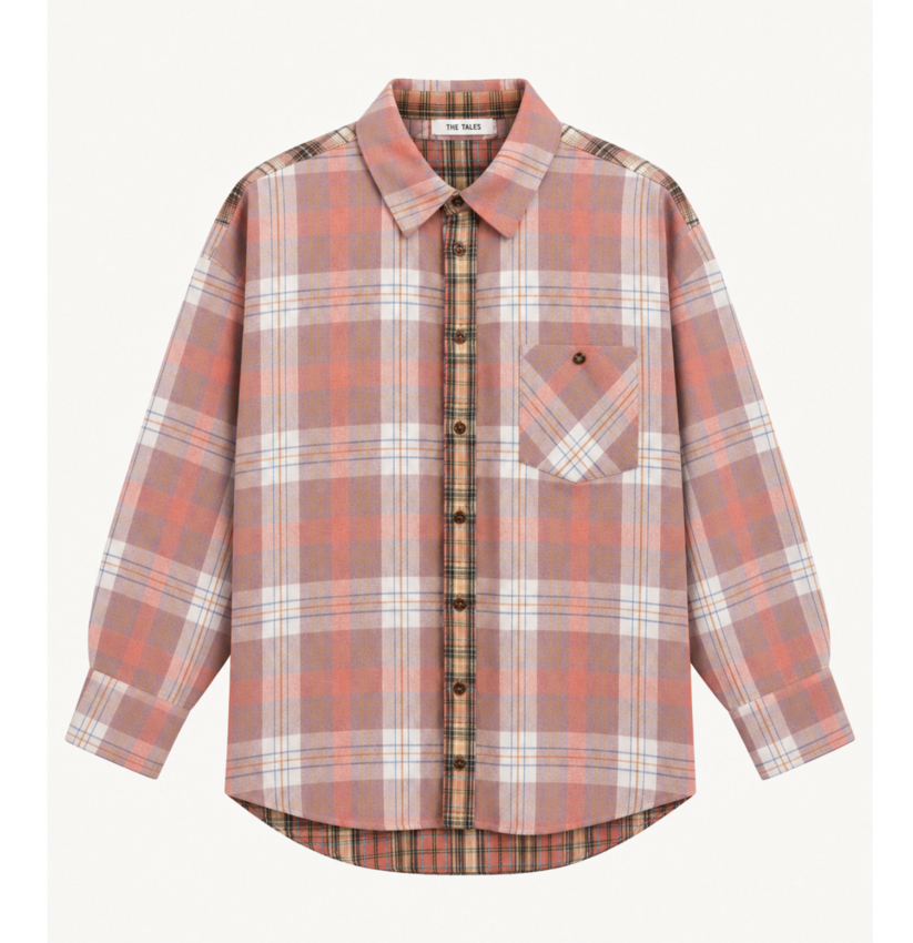 The Tales Reversible Flannel Shirt Pink