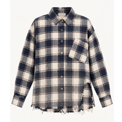 The Tales Cutaway Bleached Flannel Shirt Cream
