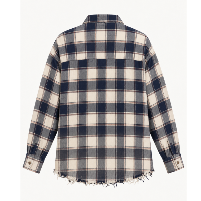 The Tales Cutaway Bleached Flannel Shirt Cream