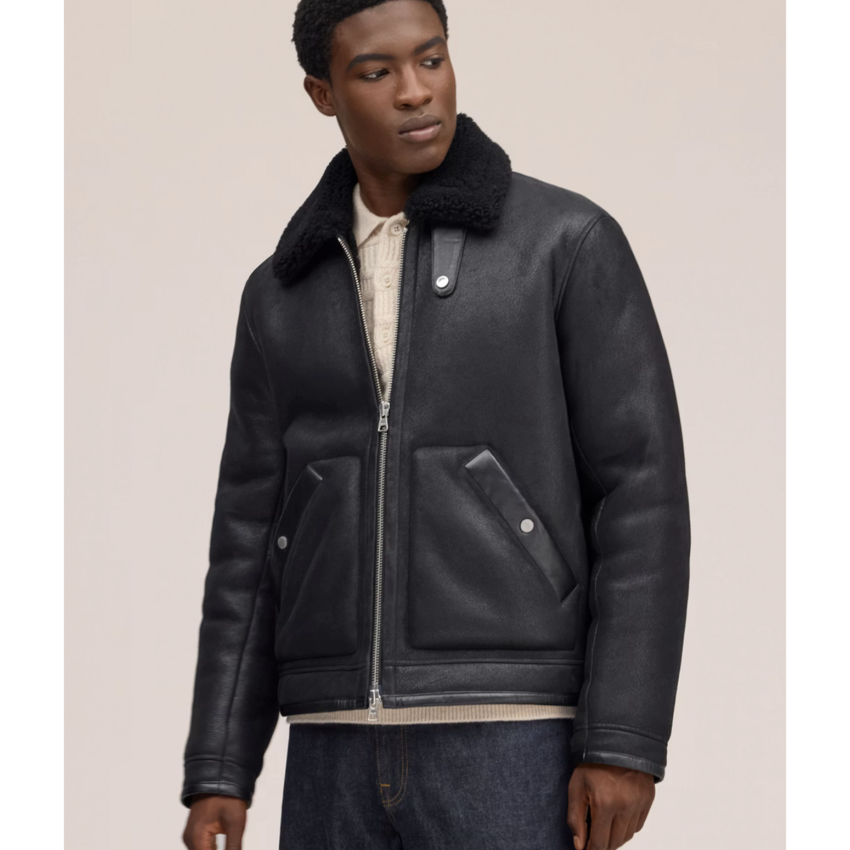NN.07 Atkinson Shearling Jacket 8173 Black
