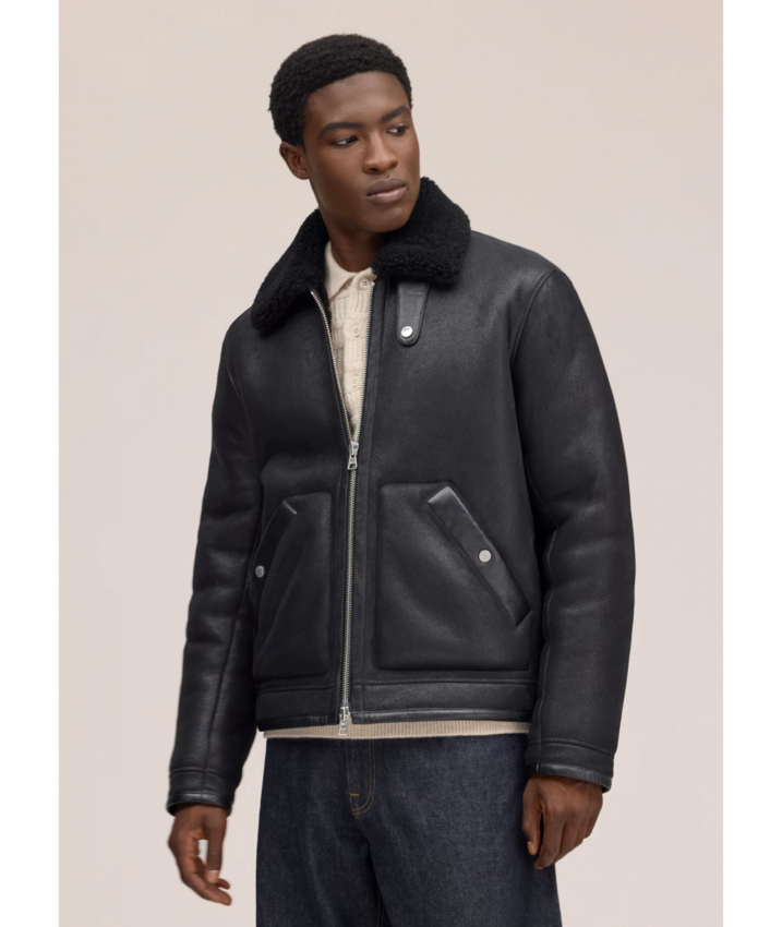 NN.07 Atkinson Shearling Jacket 8173 Black