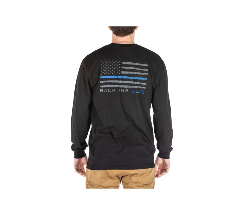 Thin Blue Line Long Sleve - Black