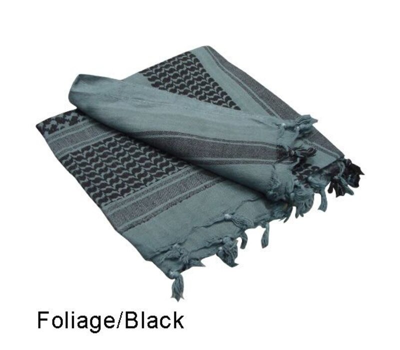 201 Shemagh - Foliage, Black