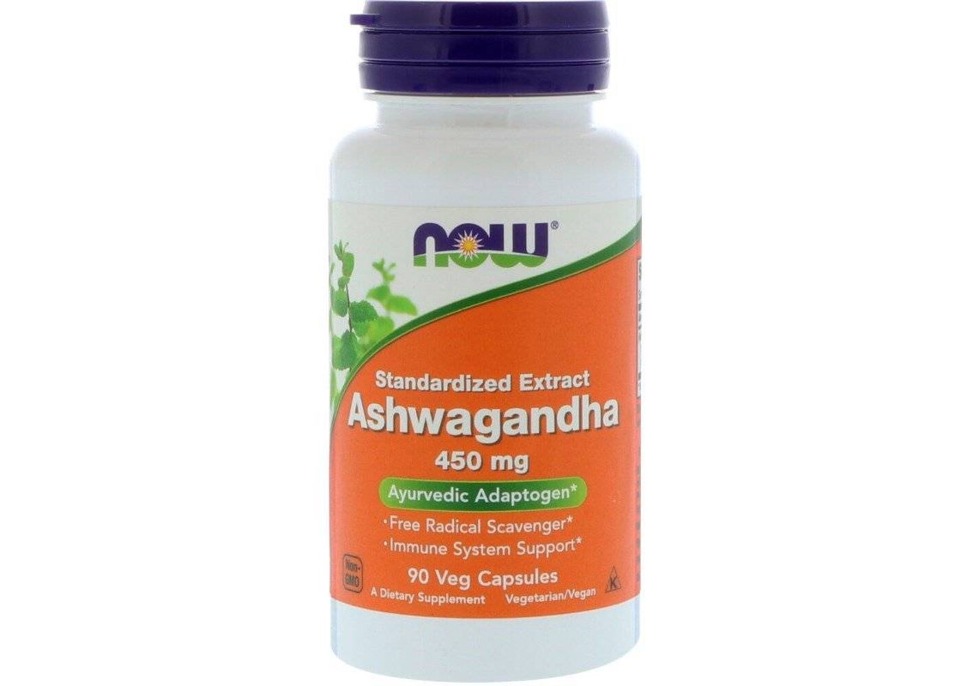 Now Foods Ashwagandha, 450 mg, 90 Veg Capsules