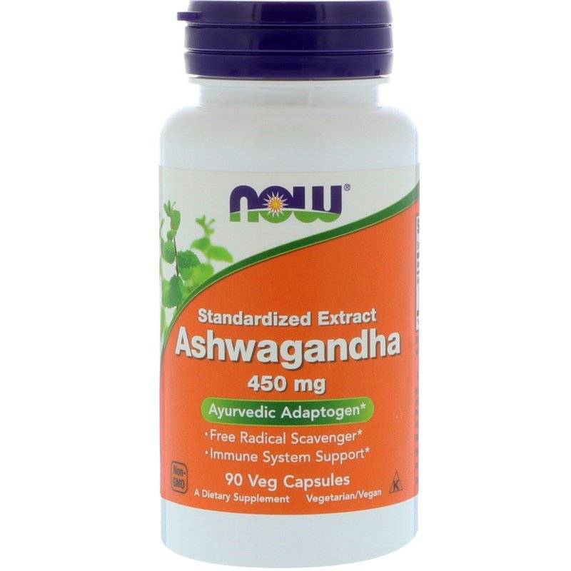 Now Foods Ashwagandha, 450 mg, 90 Veg Capsules