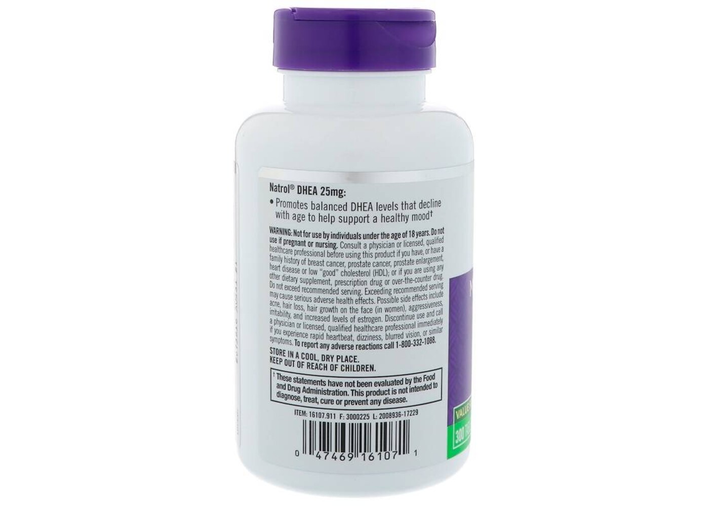 Natrol Køb DHEA, 25 mg, 300 tabletter
