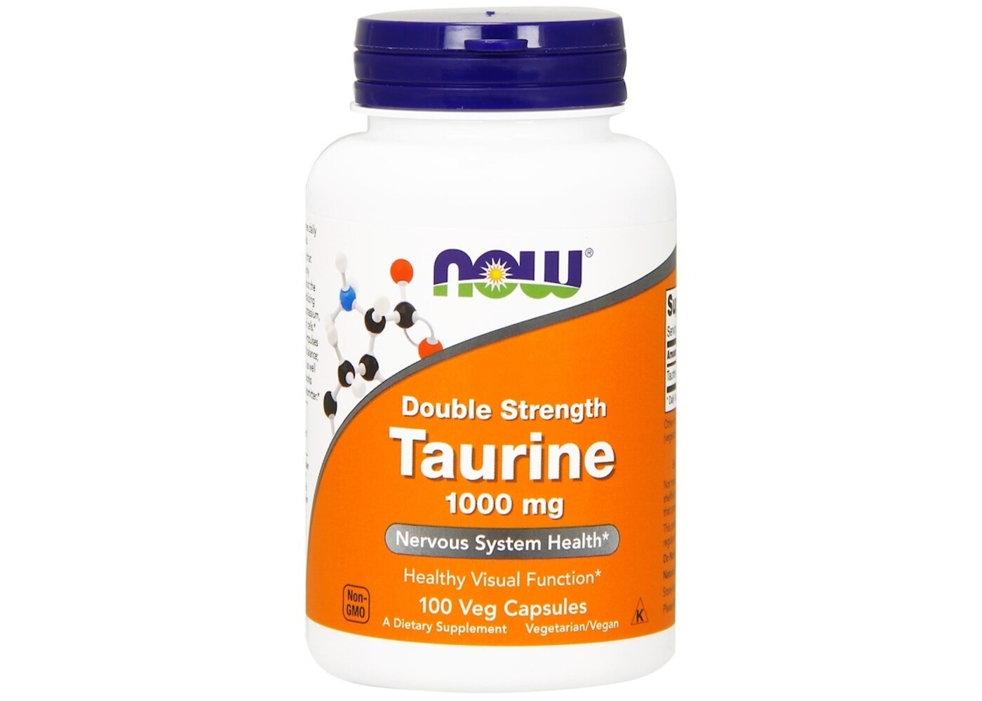 Now Foods Taurine, Double Strength, 1,000 mg, 250 Veg Capsules