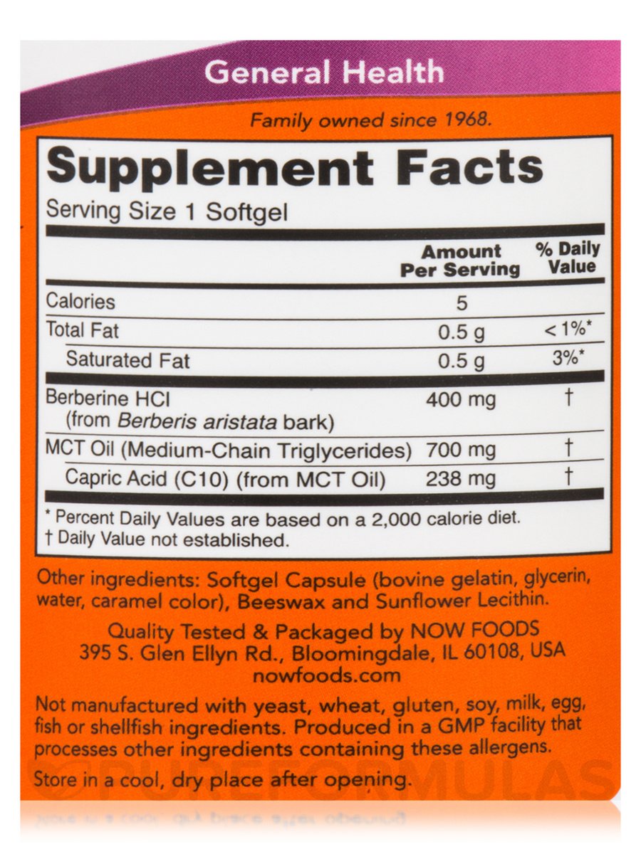 Now Foods Berberine 500mg