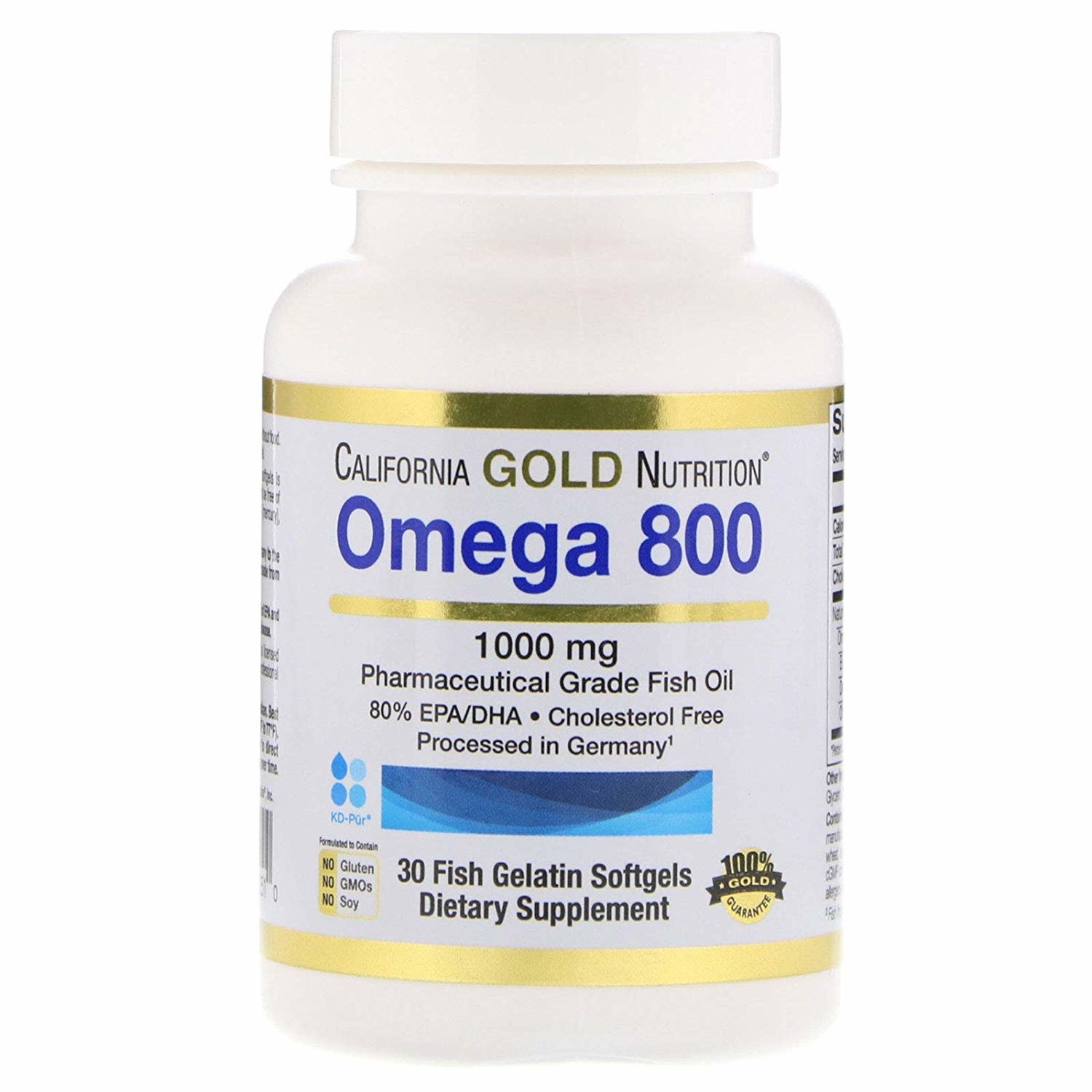 California Gold Nutrition Omega 3, 1000 mg, 30 Fish Gelatin Softgels