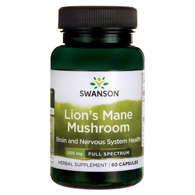 Swanson Lion's Mane Mushroom, 500 mg, 60 Caps