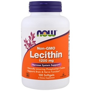 Now Foods Lecithin, 1200 mg, 100 Softgels