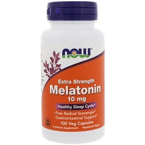 Now Foods Extra Strength Melatonin, 10 mg, 100 Veg Capsules