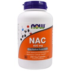 Now Foods NAC, 600 mg, 250 Veg Capsules