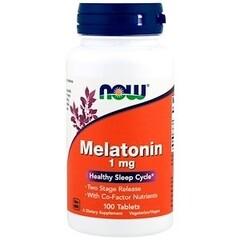 Now Foods Melatonin, 1 mg, 100 Tablets